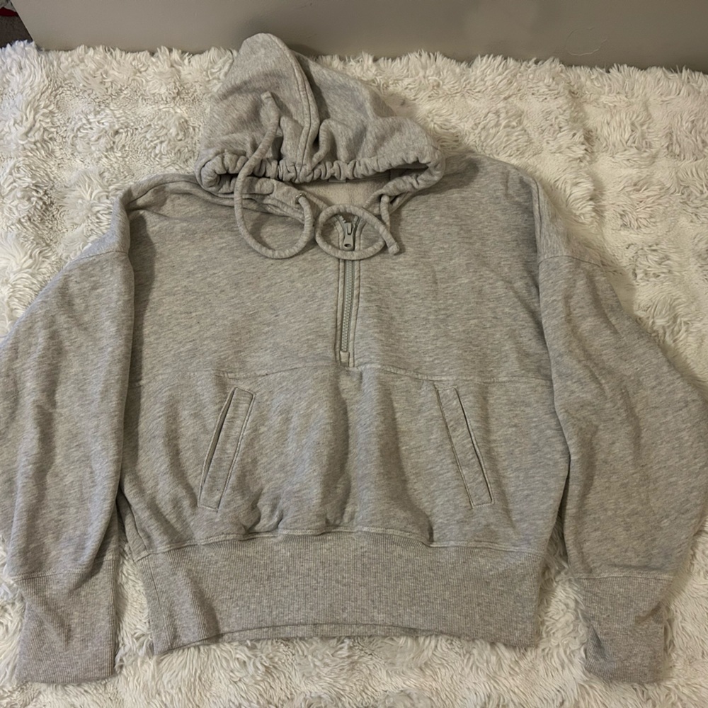 Grey Half Zip Hoodie